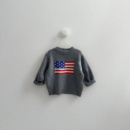Toddler FW26 American Flag Sweater (10m-4y) - 3 Colors
