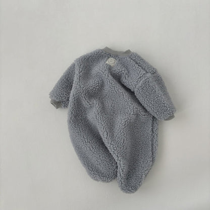 Baby Land W25 Sherpa Zip-Up Jumpsuit (4-18m) - 2 Colors