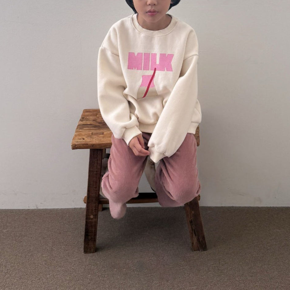 Toddler W25 Milk Print Long Sleeve Sweatshirt (3-8y) - 2 Colors