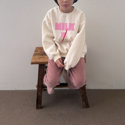 Toddler W25 Milk Print Long Sleeve Sweatshirt (3-8y) - 2 Colors
