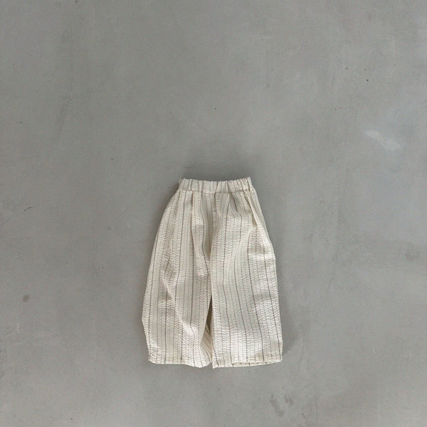 Baby Bella Tie Shoulder Ruffle Stripe Cropped Top and Wide Leg Pants Set (1-5y) - 2 Colors