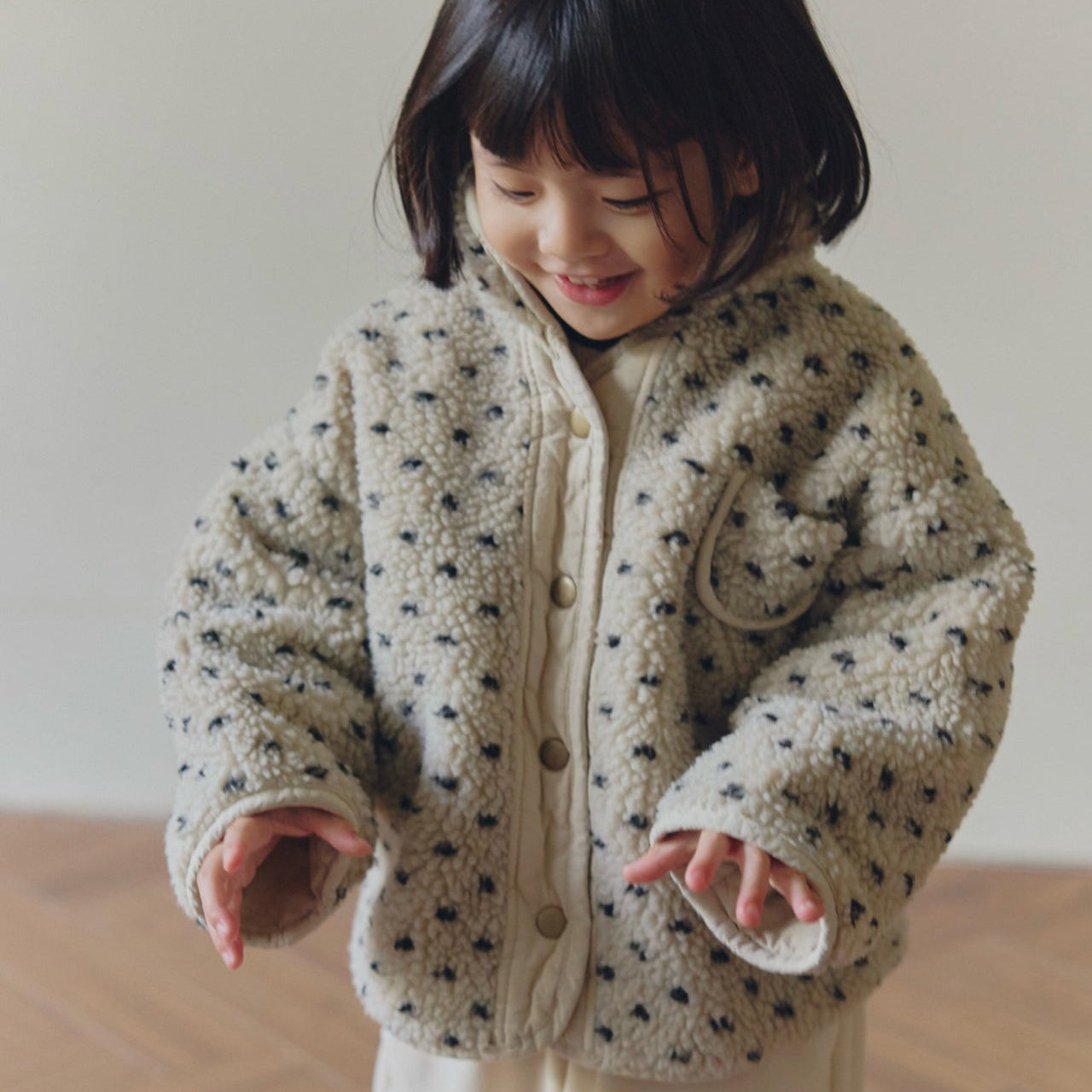 Kids W25 Sherpa Lined Reversible Padded Jacket with Collar (1-6y) - 2 Colors