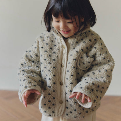 Kids W25 Sherpa Lined Reversible Padded Jacket with Collar (1-6y) - 2 Colors