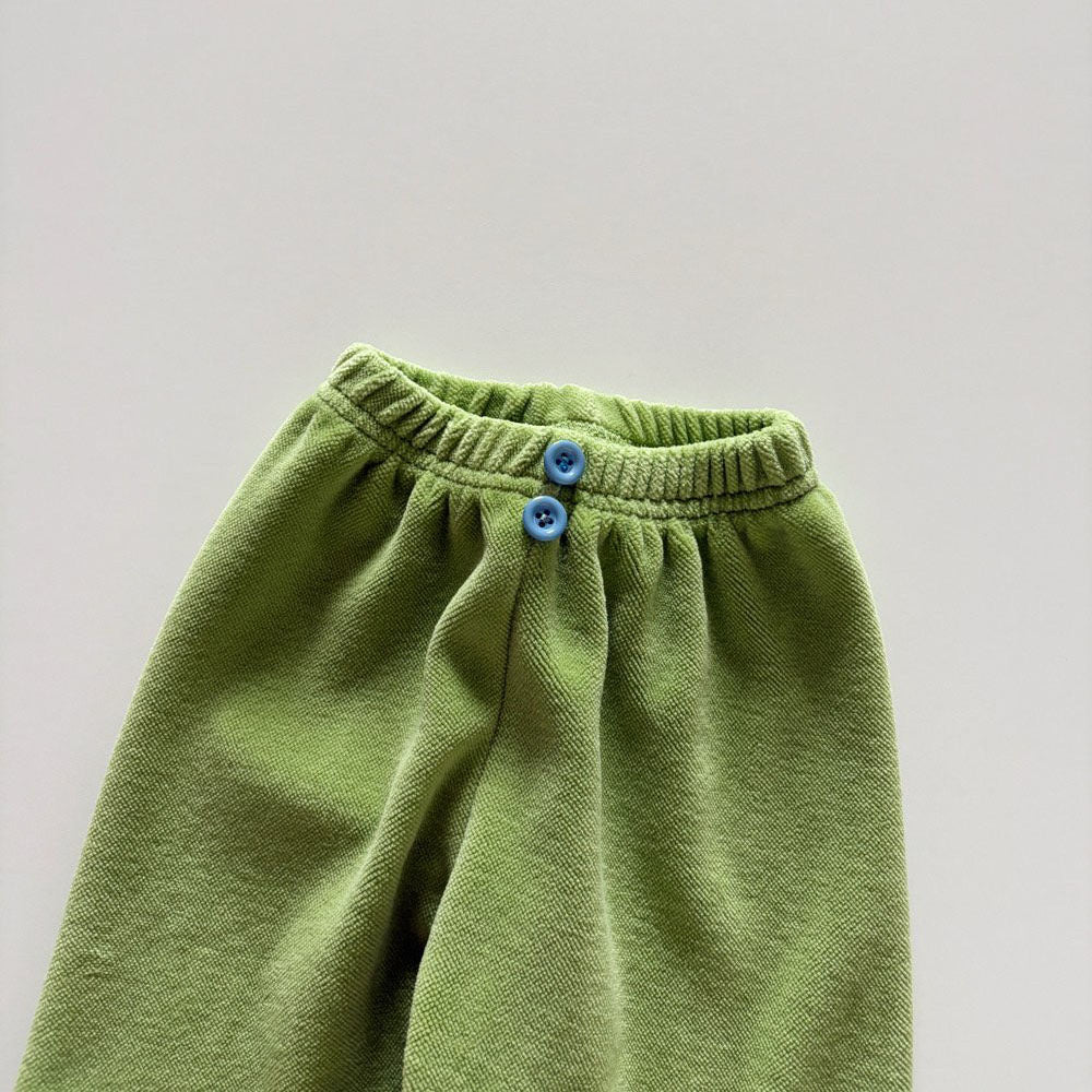 Toddler F26 Button Front Velour Jogger Pants  (1-6y) - 4 Colors