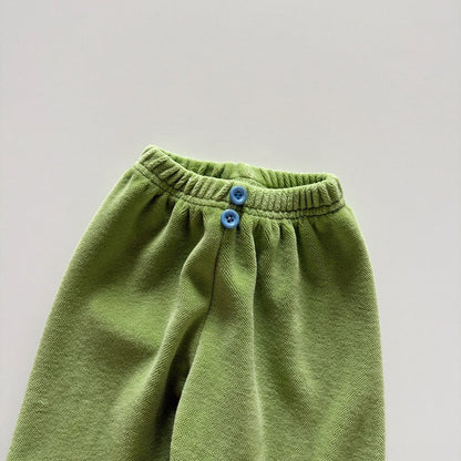 Toddler F26 Button Front Velour Jogger Pants  (1-6y) - 4 Colors