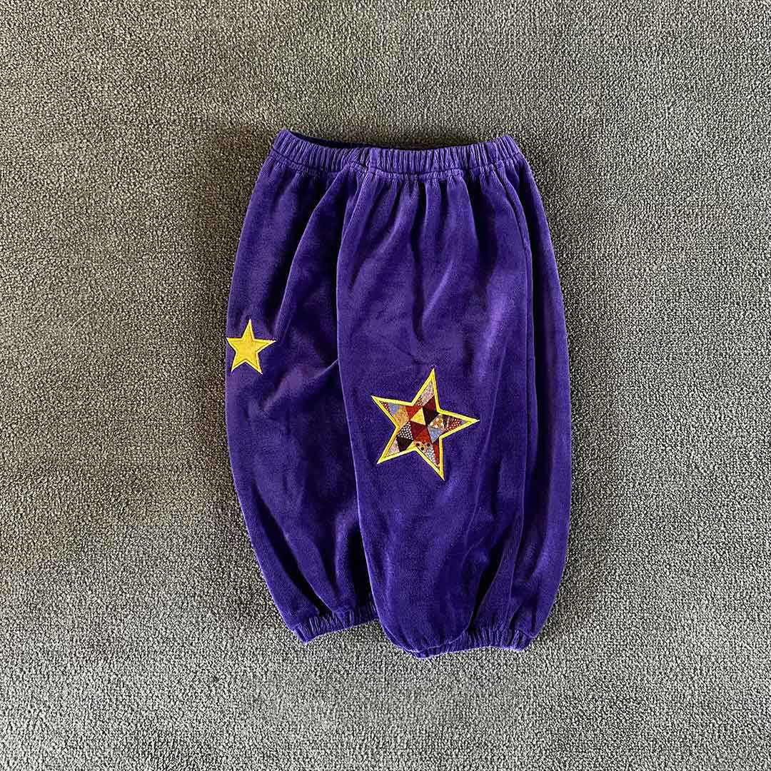 Toddler W26 Star Embroidery Velour Jogger Pants  (2-6y) - 2 Colors