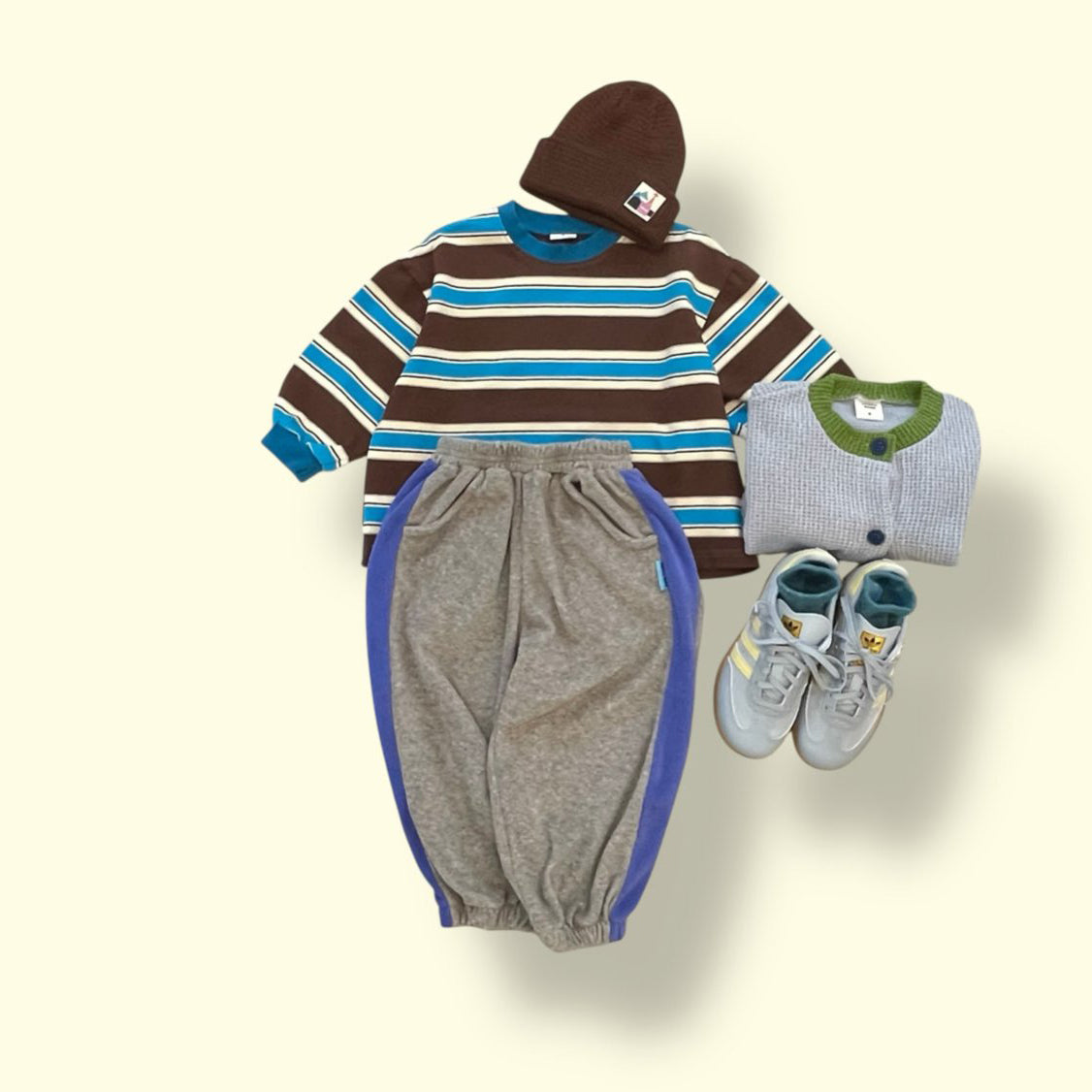 Toddler SP26 Terry Cloth Colorblock Jogger Pants (3-7y) - 2 Colors - AT NOON STORE