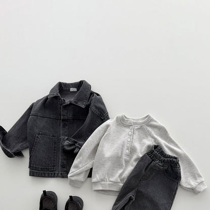 Toddler F26 Ribbed Denim Trucker Jacket (12m-9y) - 2 Colors