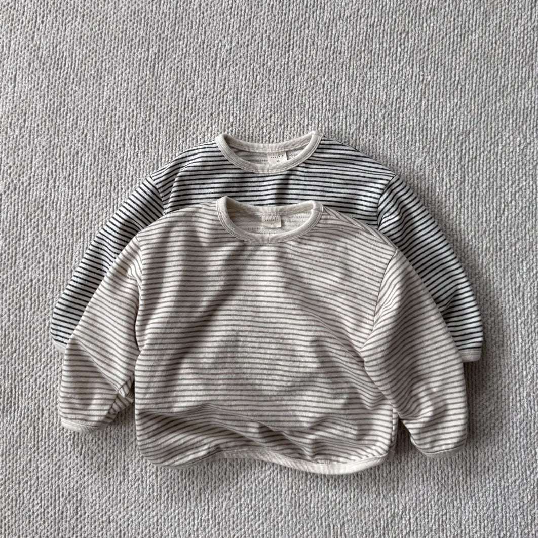 Baby/Toddler Bella F25 Stripe Curved Hem Long Sleeve Top (6m-6y) - 2 Colors - AT NOON STORE