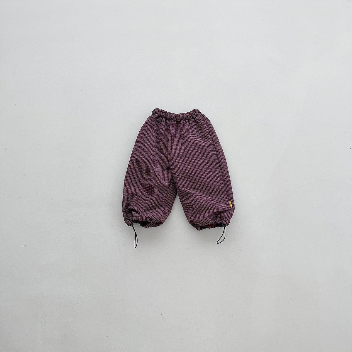 Toddler FW26 Fleece Lined Textured Plaid Adjustable Hem Jogger Pants (2-6y) - 2 Colors