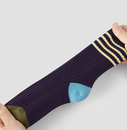 Toddler Jacquard 5PK Socks Set (1-8y) - Sky Blue