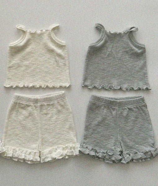 Baby/Toddler Aosta Frill Detail Ribbed Shorts (3m-5y)- 2 Colors