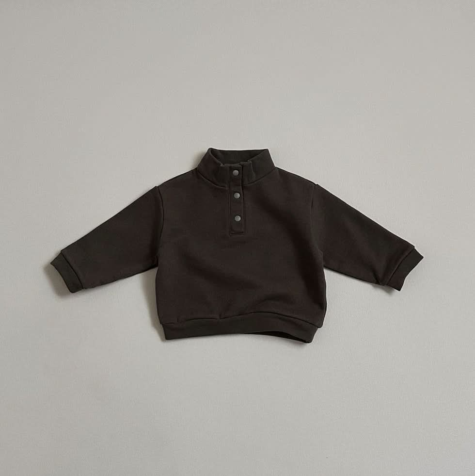 Toddler S25 Mock Neck Snap Button Sweatshirt (10m-4y) - 3 Colors - AT NOON STORE