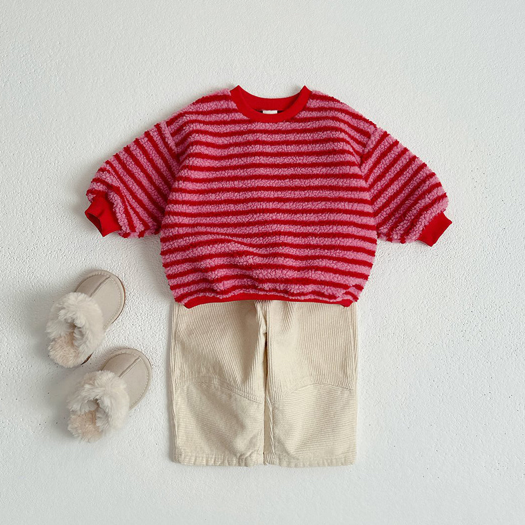 Toddler W24 Sherpa Stripe Sweatshirt (1-7y) - 3 Colors