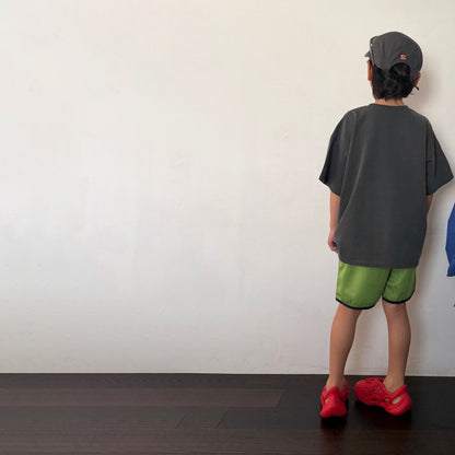 Toddler SS26 Side Line Shorts (3-7y) - Light Green - AT NOON STORE