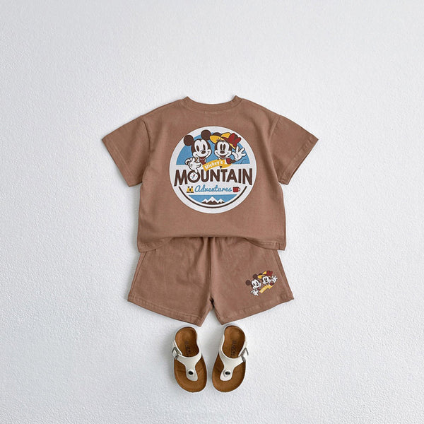 Toddler Disney Mountain Short Sleeve Top and Shorts Set (1-6y) - 4 Colors