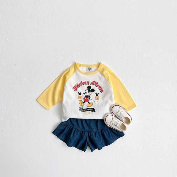 Toddler S24 Disney Mickey Long Sleeve Raglan T-Shirt (1-6y) - 4 Colors