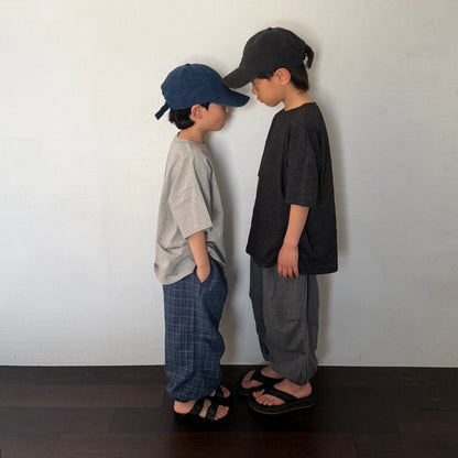 Toddler SS26 Slit Hem Loose Fit Short Sleeve Top (3-7y) - 3 Colors - AT NOON STORE