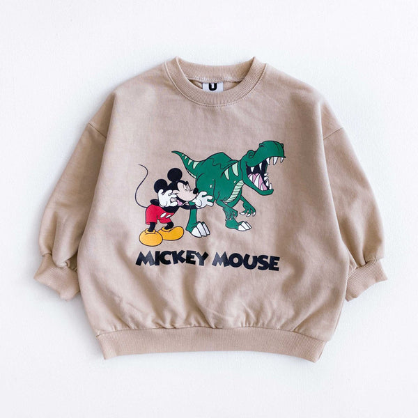 Toddler Mickey and Dinosaur Sweatshirt (2-6y) - 2 Colors