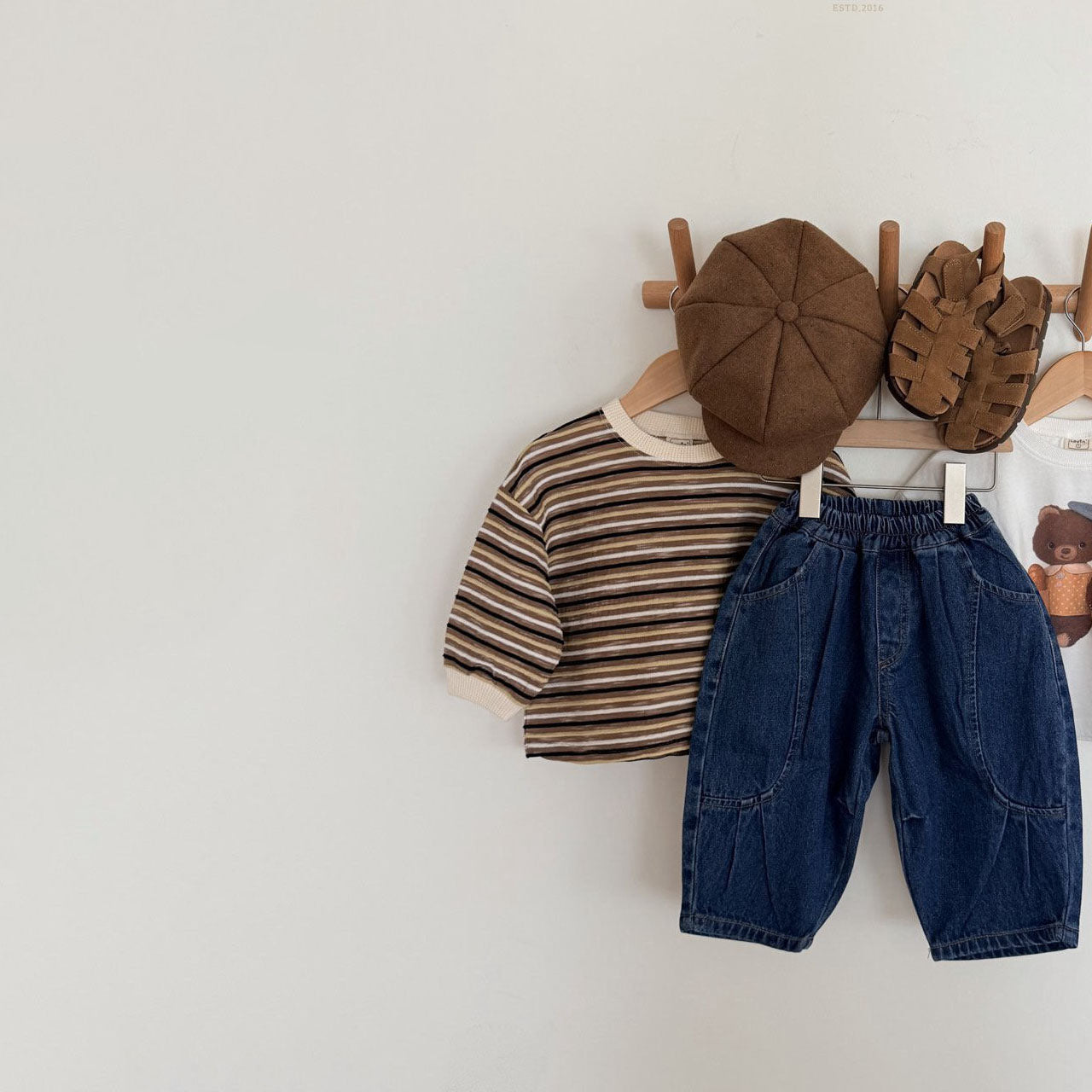 Toddler F26 Textured Stripe Long Sleeve Top (1-7y) - 2 Colors