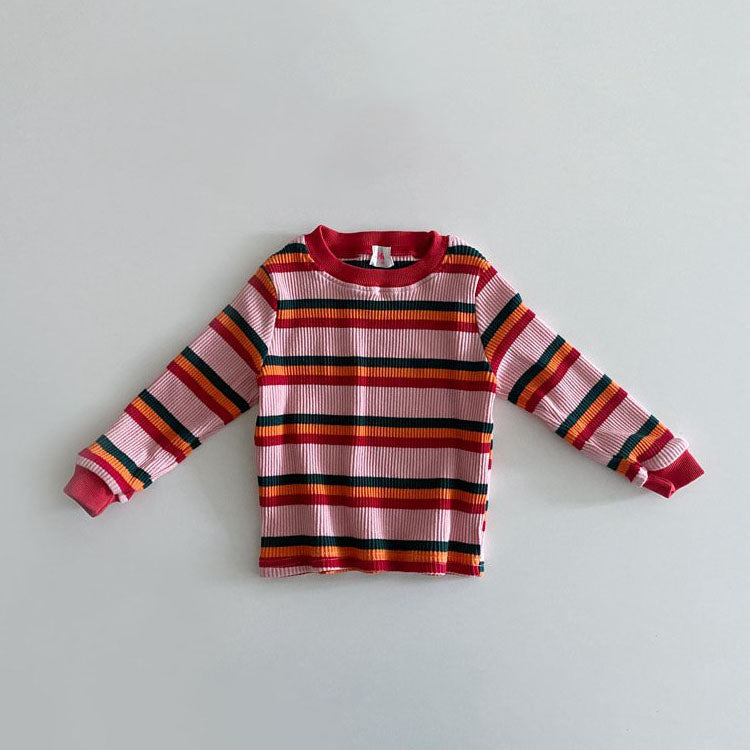 Toddler Retro Stripe Ribbed Top (1-6y) - 2 Colors - AT NOON STORE