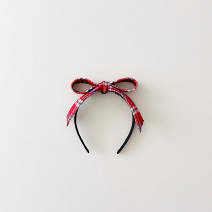Kids W25 Holiday Plaid Bow Headband - 2 Colors