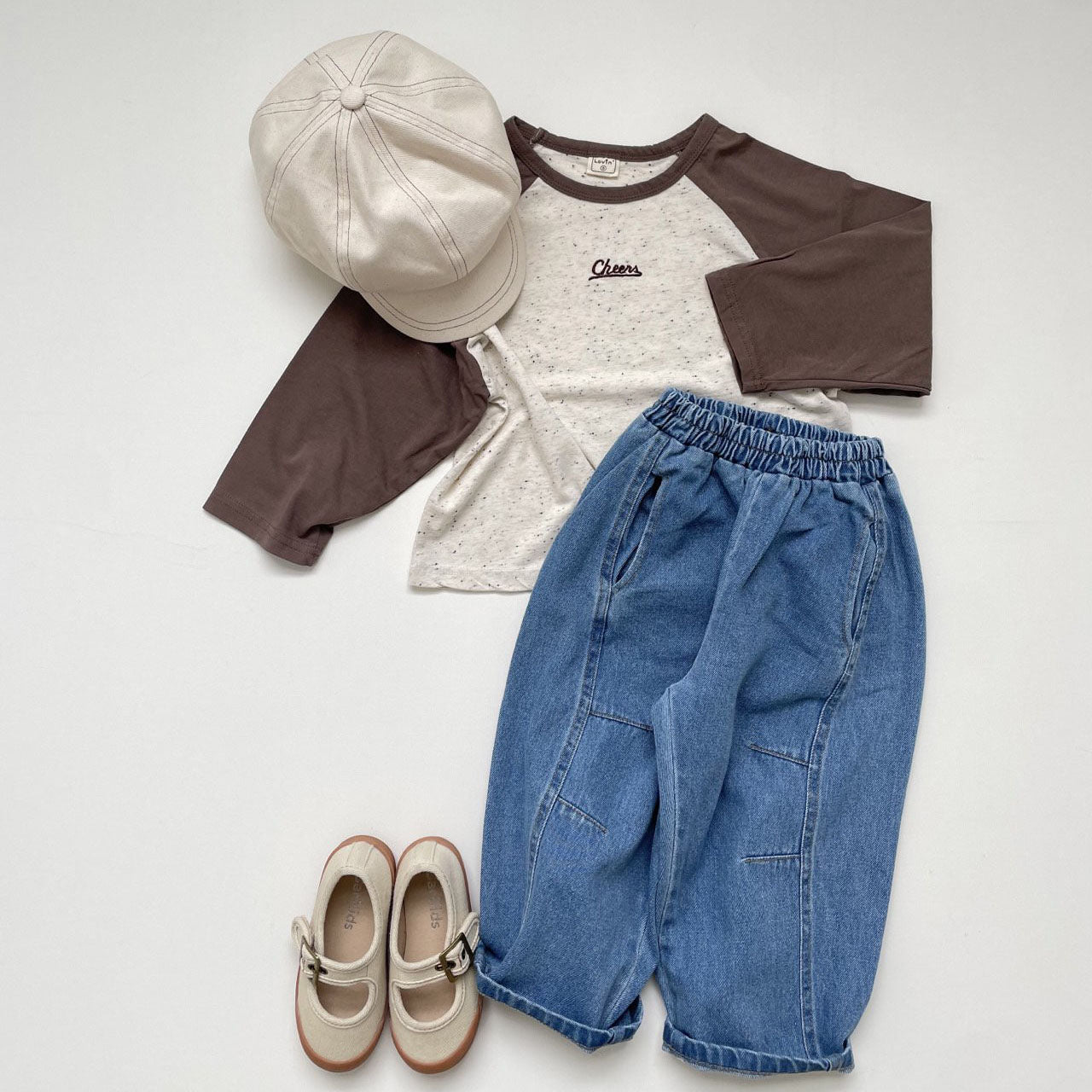 Toddler F25 Stitch Detail Denim Pull-on Pants  (1-7y) - 2 Colors - AT NOON STORE