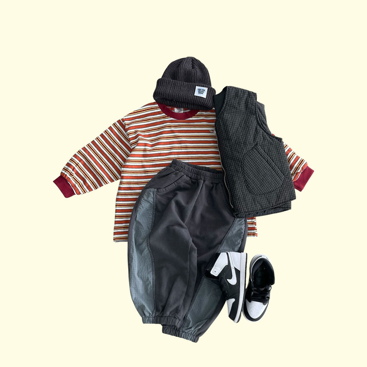 Toddler F26 Retro Stripe Long Sleeve Top (3-9y) - 2 Colors