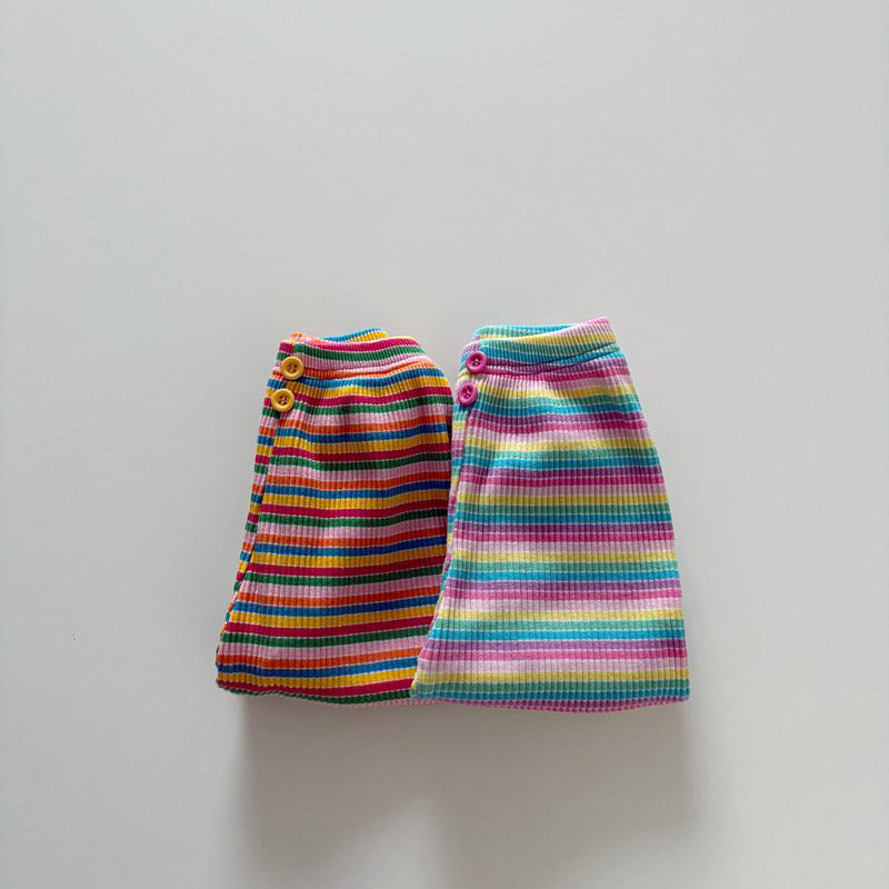 Toddler SP26 Multicolor Stripe Ribbed Jogger Pants (1-6y) - 2 Colors - AT NOON STORE