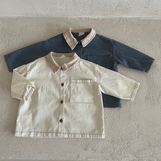 Toddler Chest Pocket Shirt (1-6y) - 2 Colors - AT NOON STORE