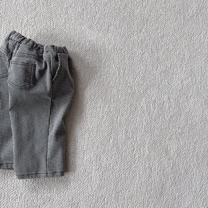 Baby Bella F25 Stripe Pull-on Pants (6m-3y) - Charcoal