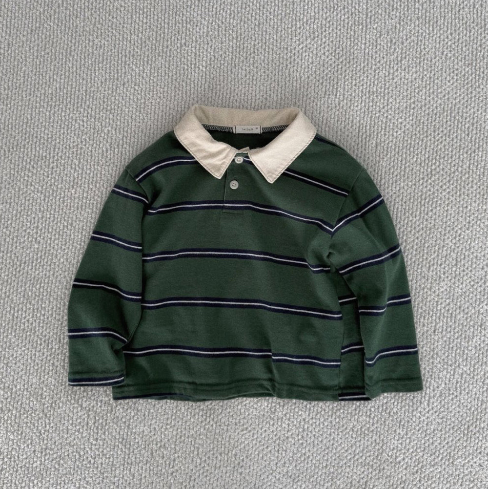 Baby Bella W24 Stripe Long Sleeve Collar Tee (6m-4y) - 2 Colors