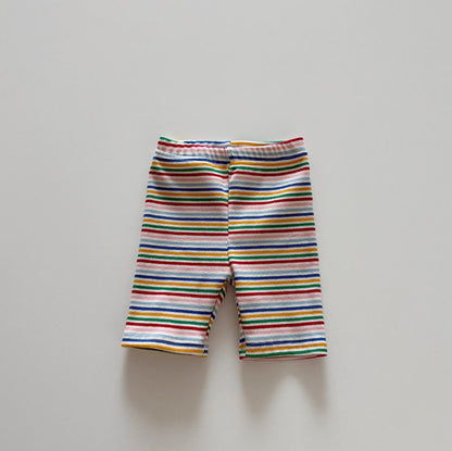 Toddler SP26 Multicolor Stripe Biker Shorts  (1-6y) - AT NOON STORE