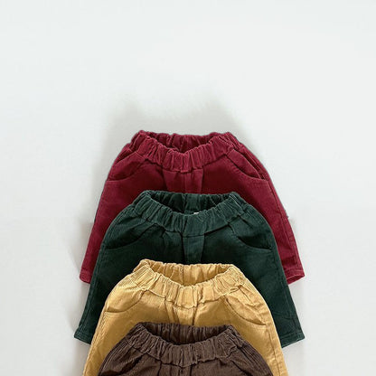 Toddler F25 Corduroy 7/8 Length Pants (12m-7y) - 3 Colors - AT NOON STORE