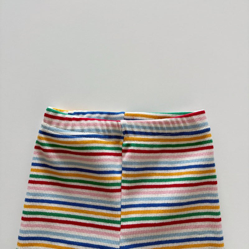 Toddler SP26 Multicolor Stripe Biker Shorts  (1-6y) - AT NOON STORE