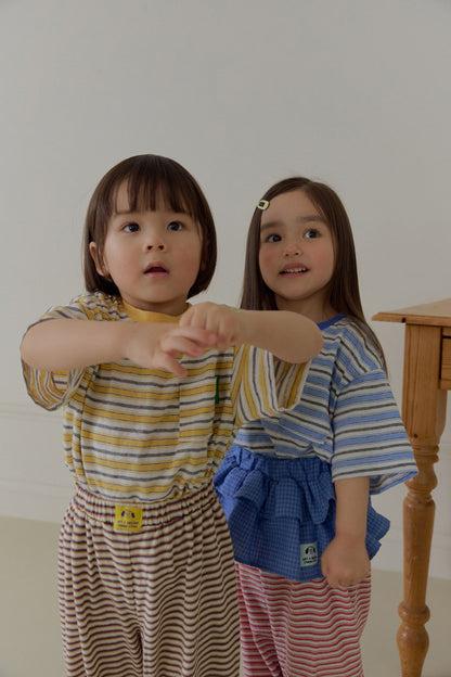 Toddler SS26 Multi Stripe Short Sleeve Top (2-7y) - 2 Colors - AT NOON STORE