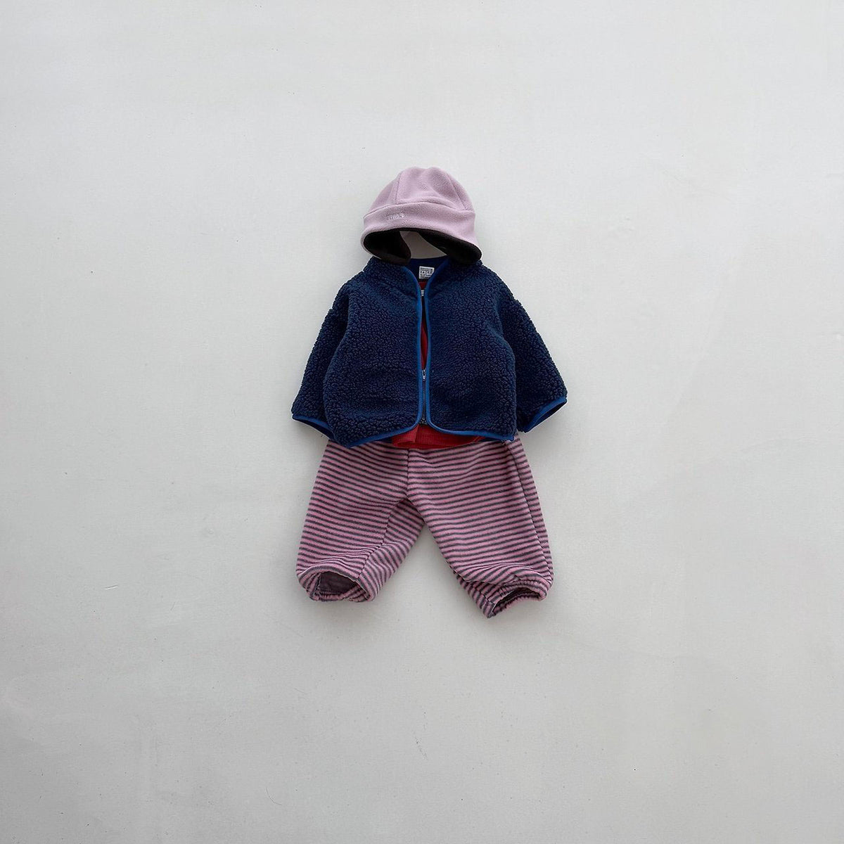 Toddler FW26 Sherpa Mock Neck Zip-Up Jacket (4m-6y) - Navy