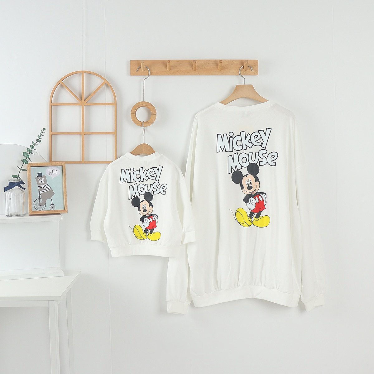 Family Disney Mickey and Minnie Sweatshirt (2-8y , Mom , Dad) - 2 Colors - AT NOON STORE