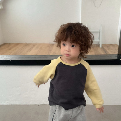 Toddler FW26 Color Block Raglan Long Sleeve Top (2-9y) - 2 Colors