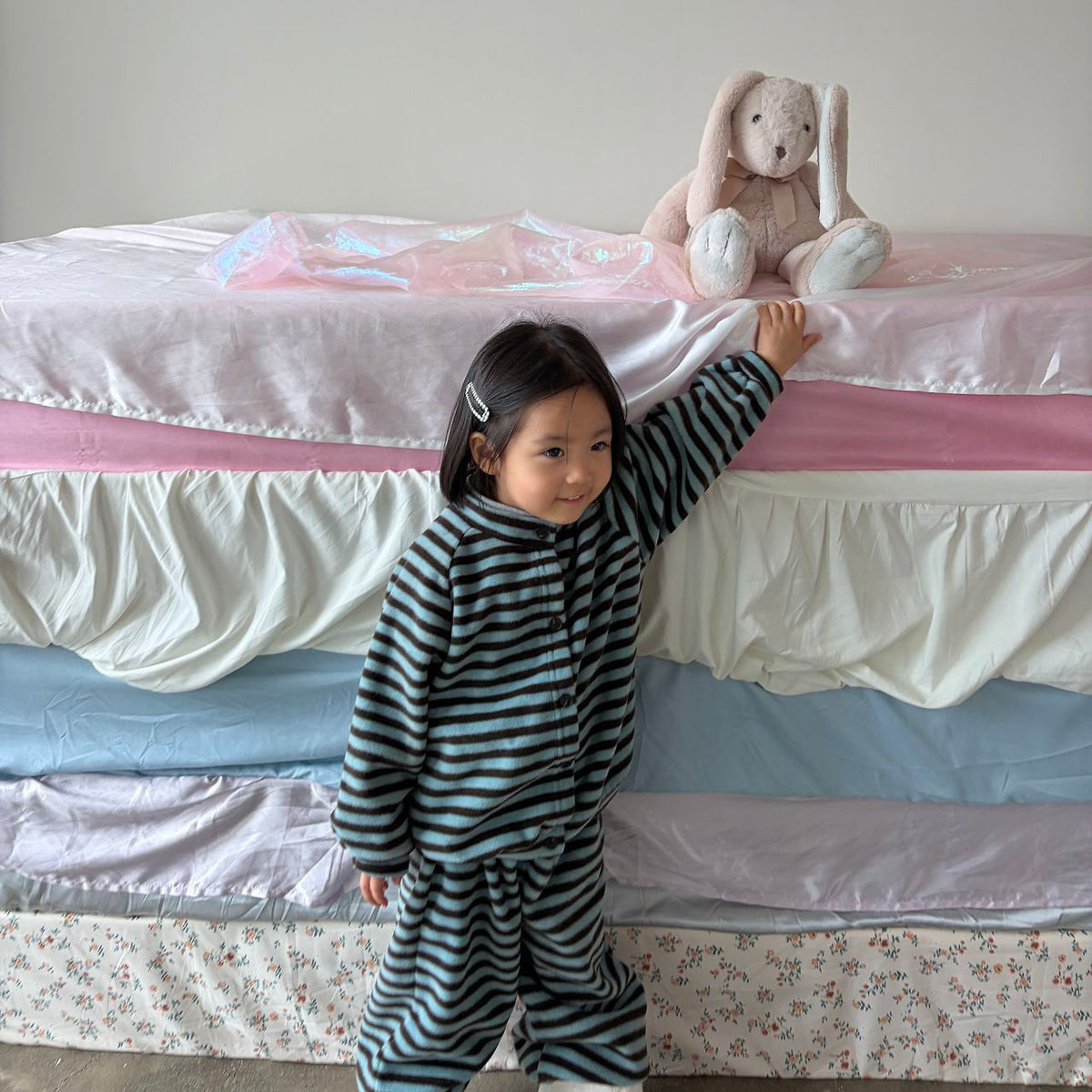 Toddler FW26 Fleece Stripe Jogger Pants (1-7y) - Mint