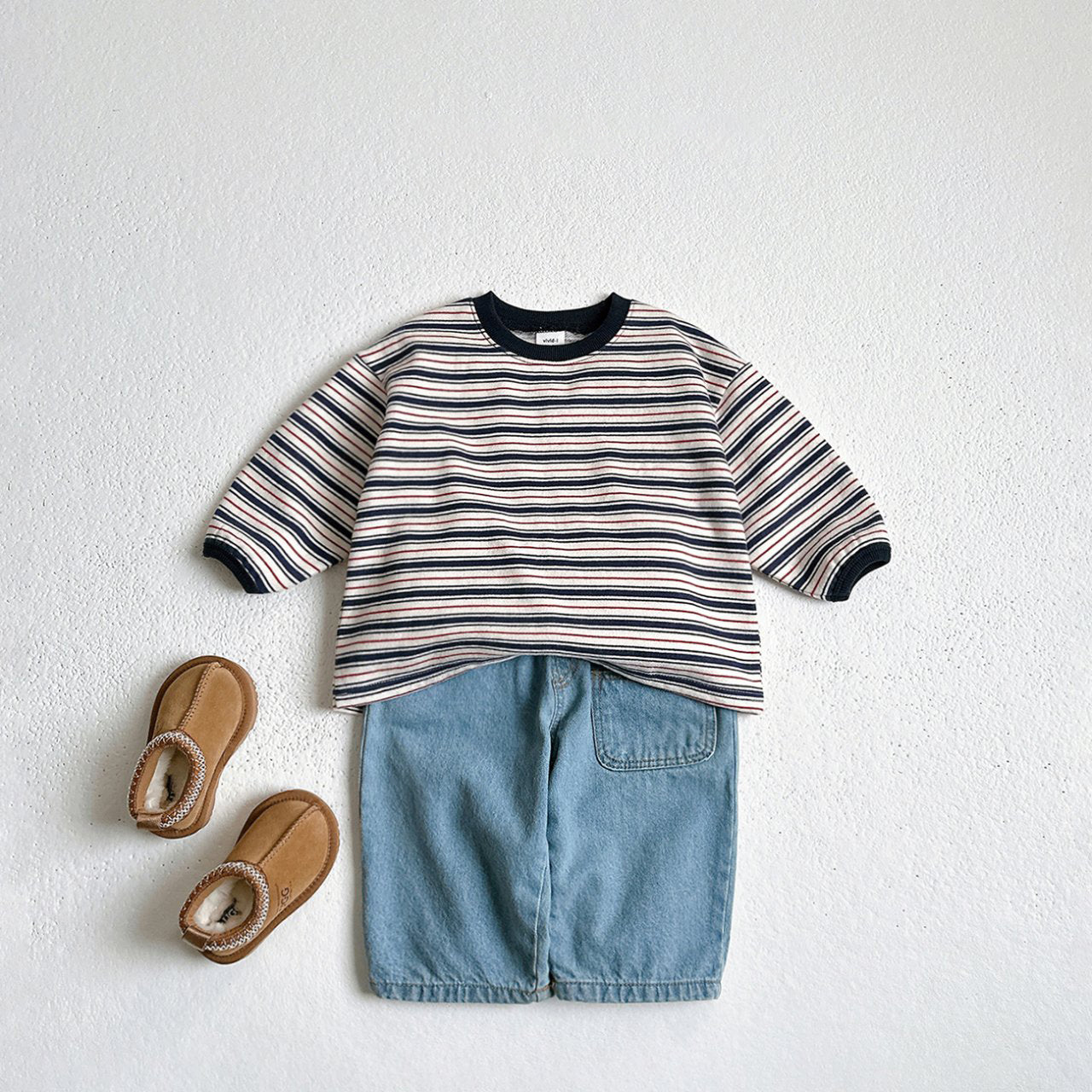 Toddler W25 Warm Stripe Long Sleeve Top (1-6y) - 3 Colors