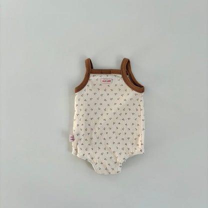 Baby Land SS26 Cherry All-Over Pointelle Sleeveless Bodysuit (4m-18m) - 2 Colors - AT NOON STORE