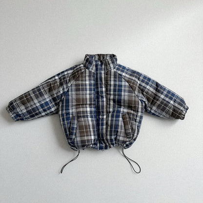 Toddler W25 Plaid Padded Mock Neck Zip Up Jacket (2-7y) - 3 Colors