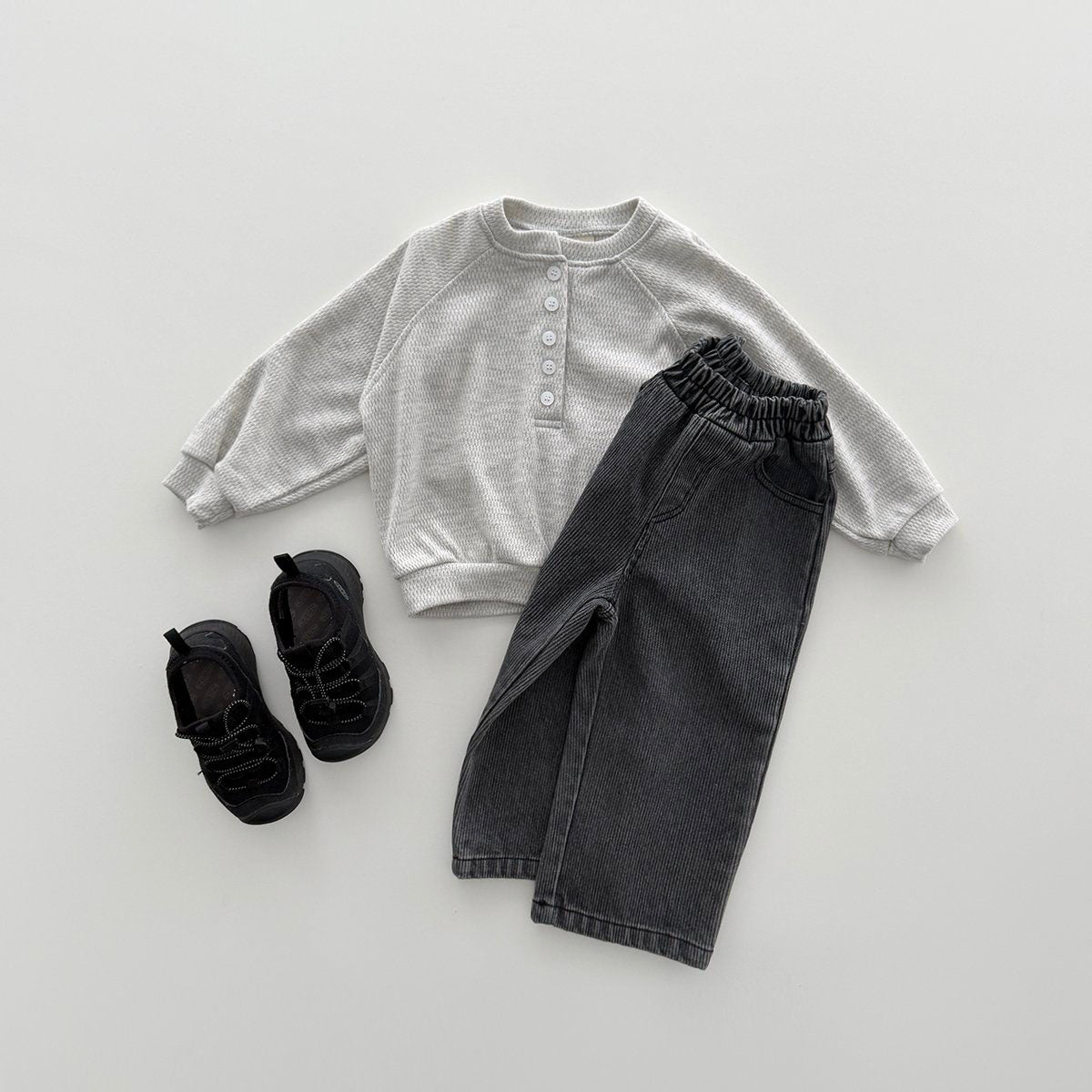 Toddler F26 RIbbed Denim Pull-On Pants (12m-9y) - 2 Colors