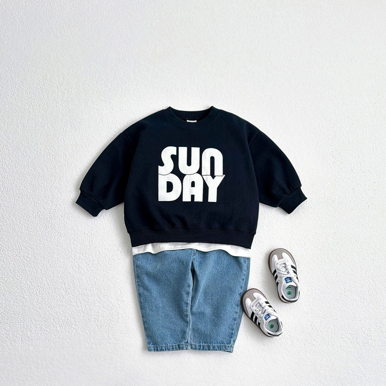 Toddler 'SUNDAY' Print Long Sleeve Sweatshirt (1-10y) - 3 Colors - AT NOON STORE