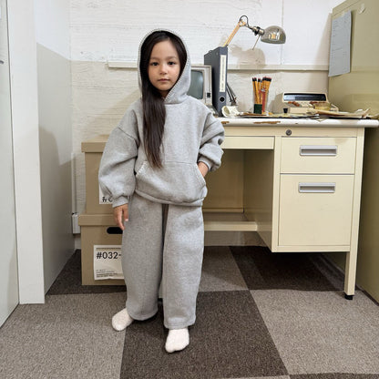 Toddler FW26 Stitch Detail Barrel Sweatpants (1-7y) - Heather Gray