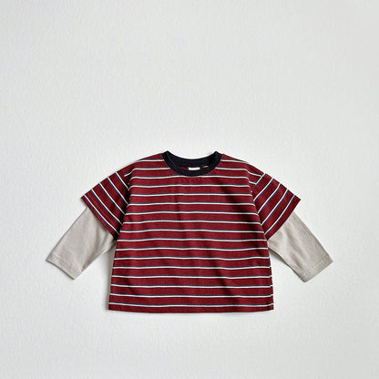 Toddler F26 Multi Stripe Layered Long Sleeve Top (2-9y) - 3 Colors