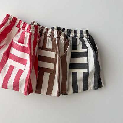 Toddler SS26 Stripe Shorts (1-7y)- 3 Colors
