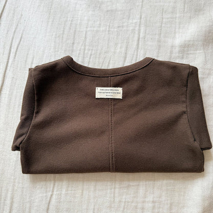 Baby/Toddler Aosta F25 Stitch Detail Ribbed Long Sleeve Top (3m-5y)- 5 Colors - AT NOON STORE