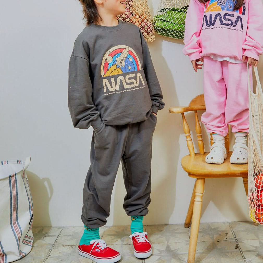 Gugu Toddler Nasa Sweatshirt and Jogger Pants Set 3 8y 2 Colors Blue 7 8Y